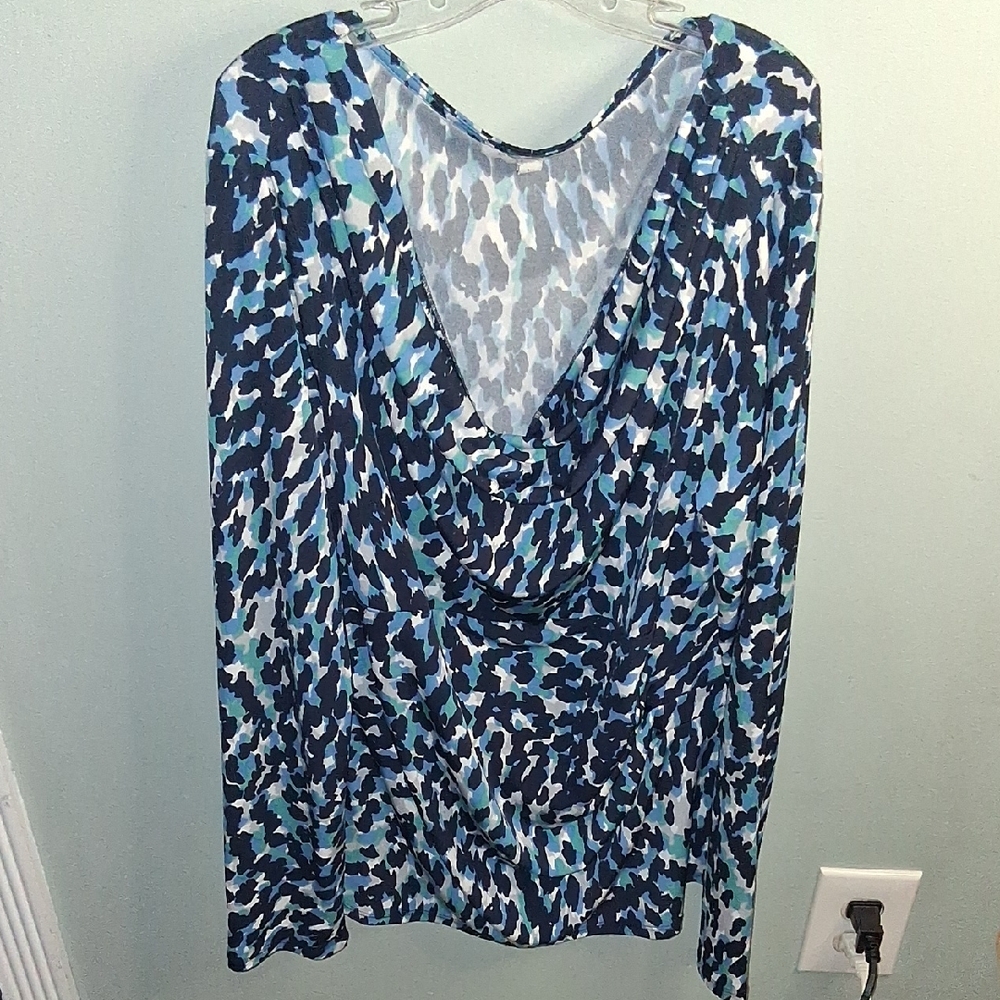 Chaus Multicolor Abstract Women's Blouse